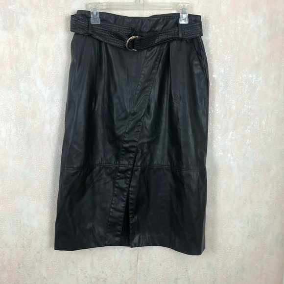 Worthington Dresses & Skirts - Worthington Faux Leather Black Pencil Skirt Size 8T